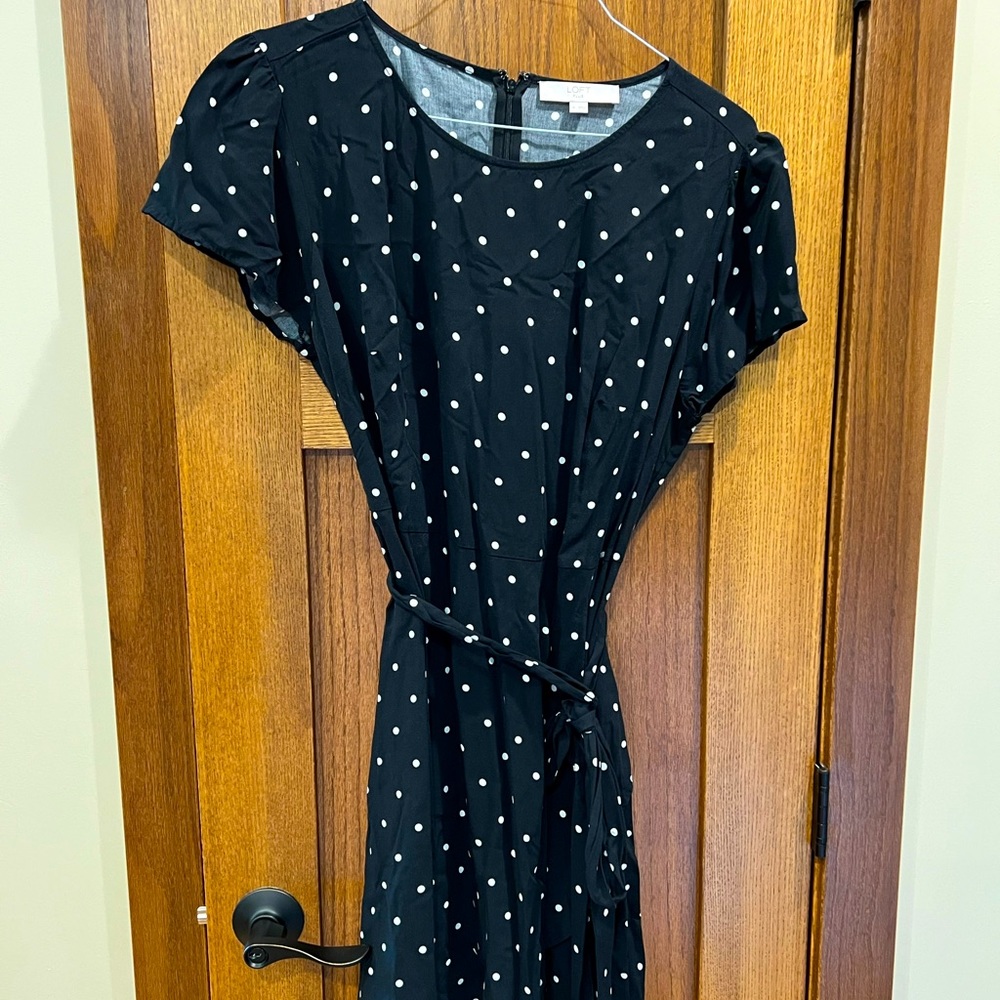 LOFT (plus) size 16 polka dot dress